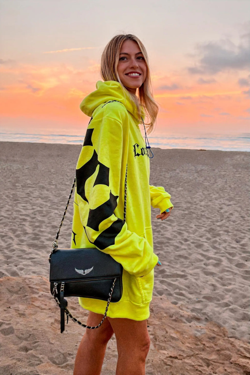 Polerón Hoodie Mafia Tendency Yellow Black