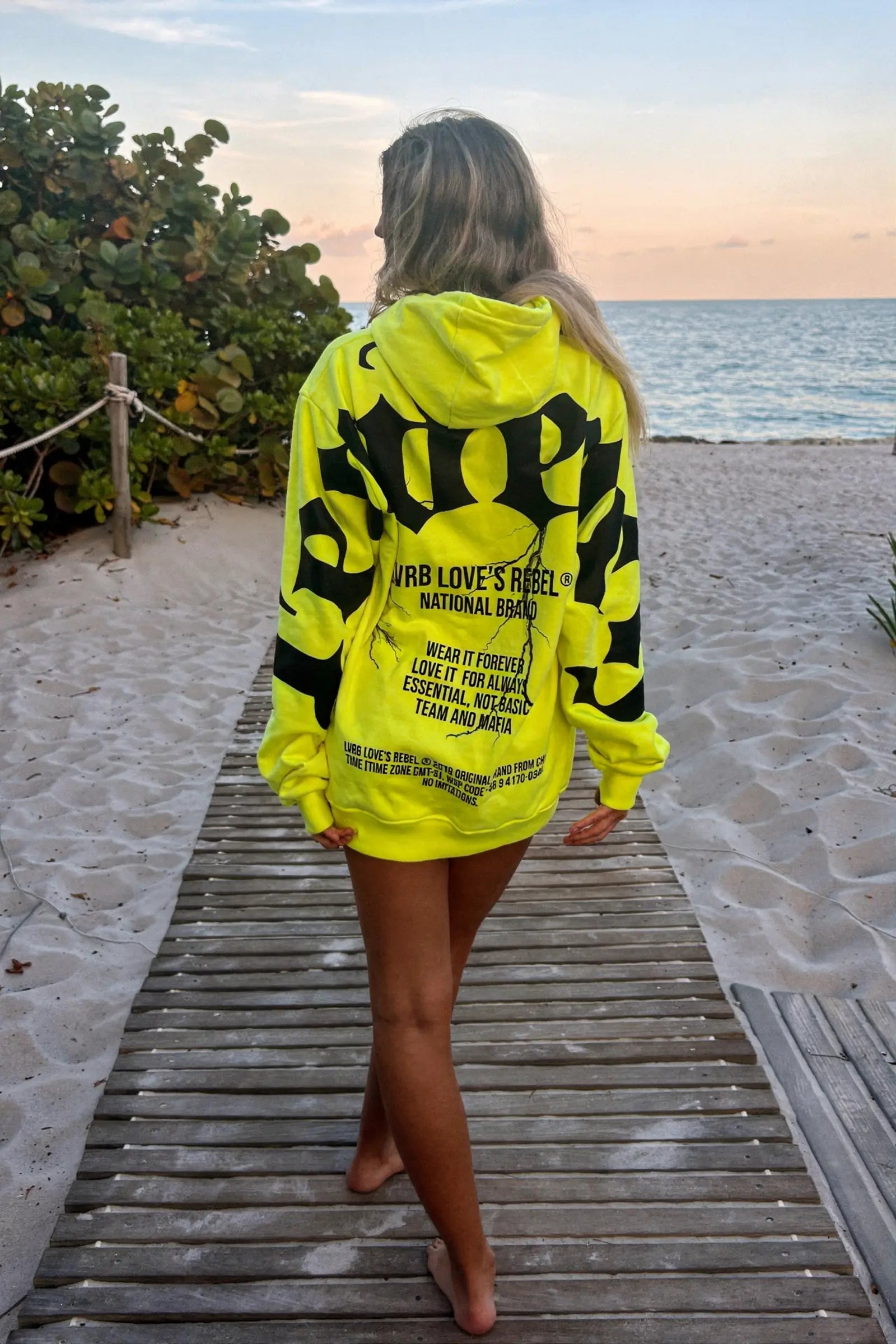 Polerón Hoodie Mafia Tendency Yellow Black
