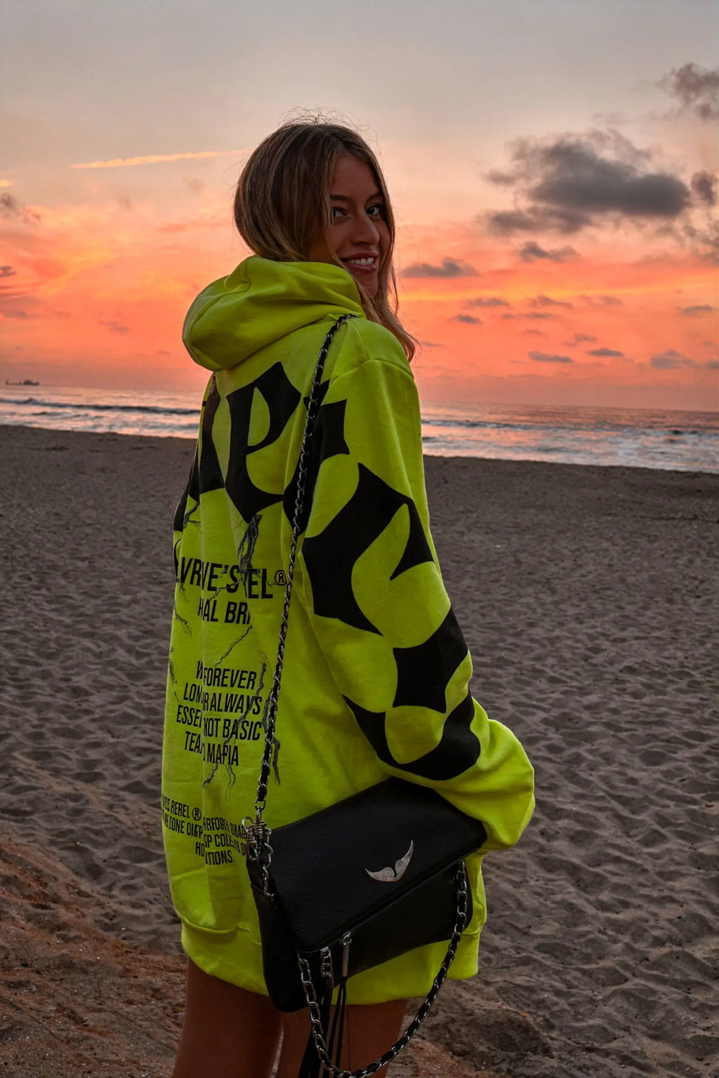 Polerón Hoodie Mafia Tendency Yellow Black