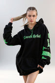 Polerón Hoodie Mafia Tendency Verde Flúor