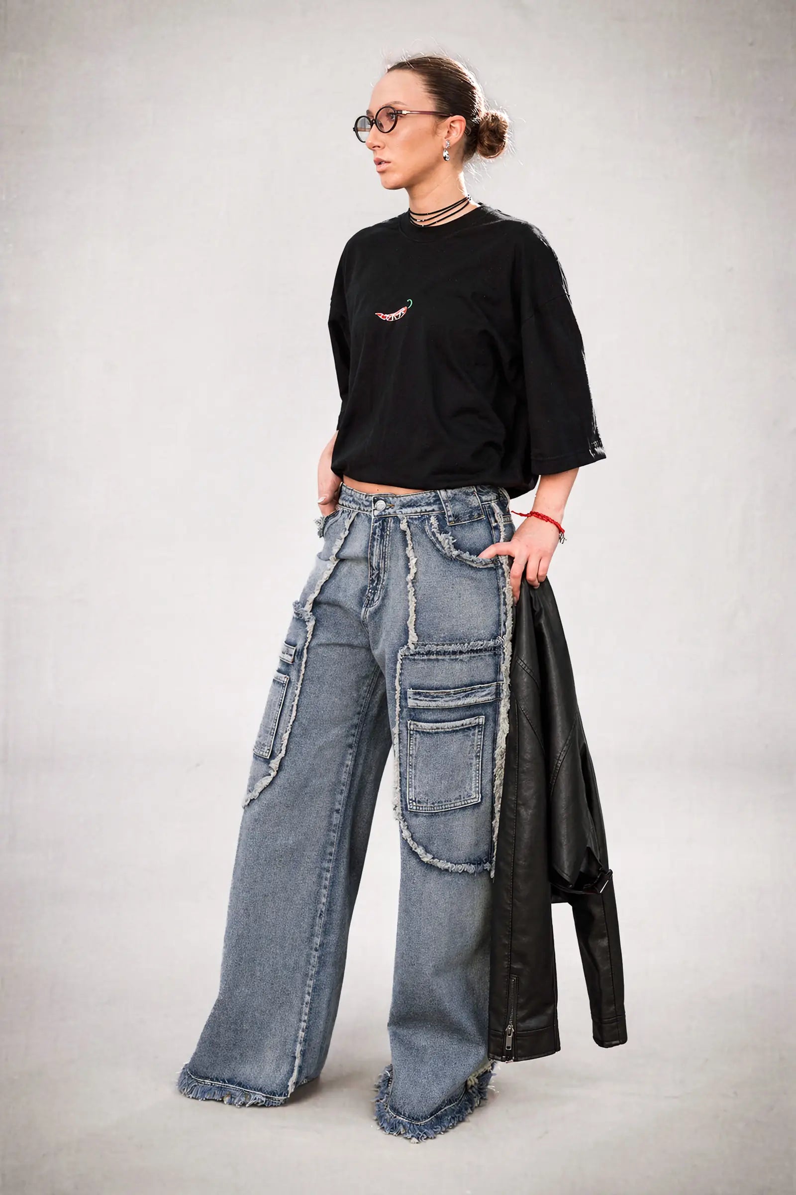 Jeans Raw Edge Acid