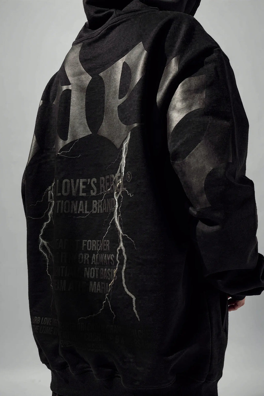 Polerón Hoodie Mafia Tendency Black in Black