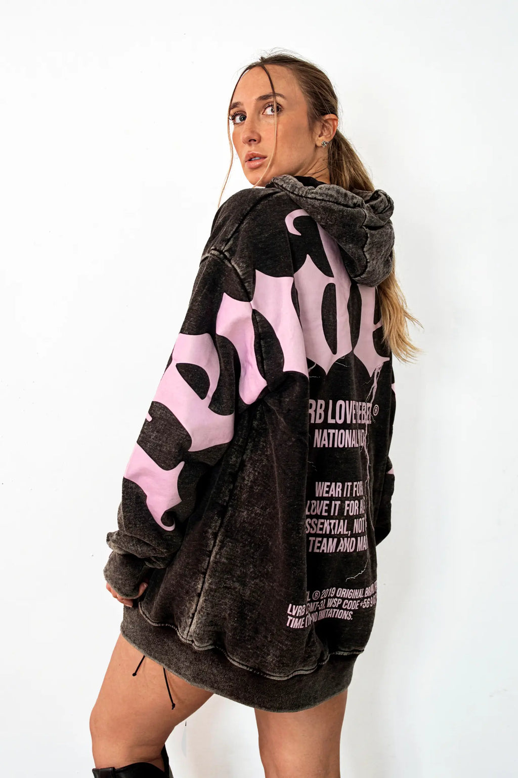 Polerón Hoodie Mafia Tendency Destroyed Lila
