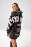 Polerón Hoodie Mafia Tendency Destroyed Lila