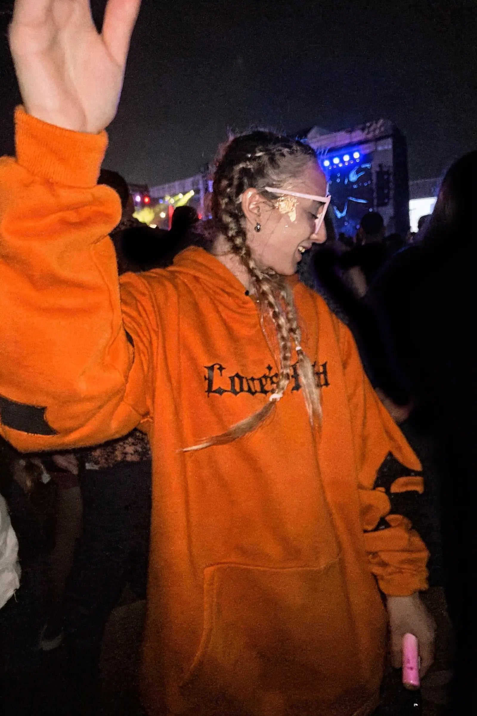 Polerón Hoodie Mafia Tendency Orange Black