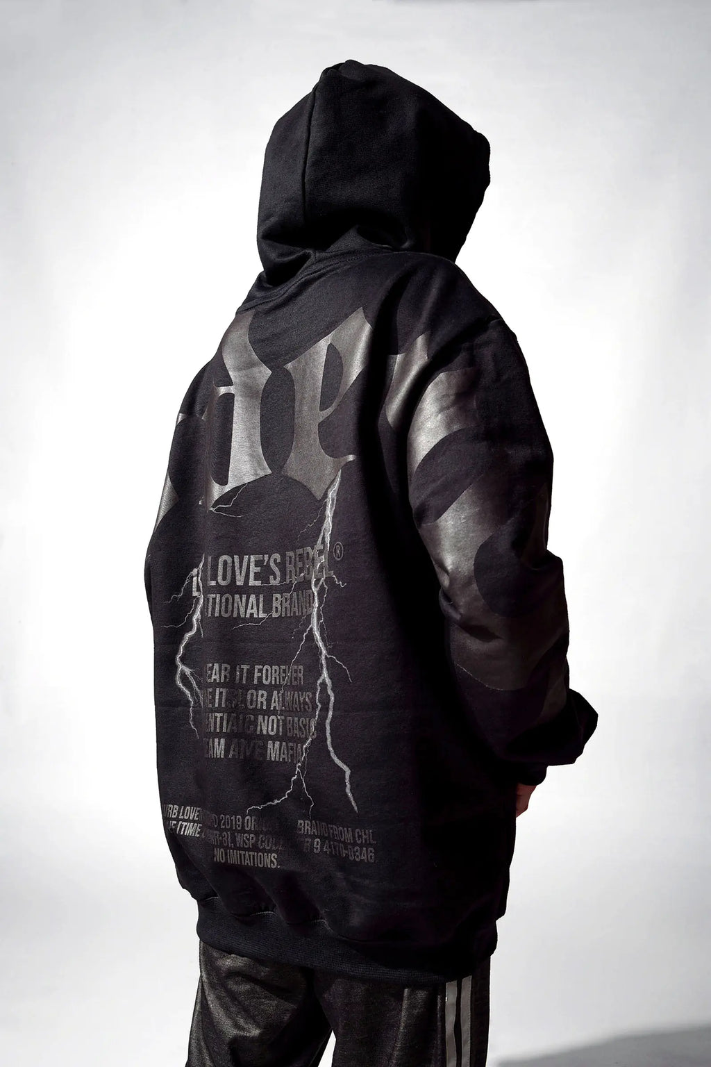 Polerón Hoodie Mafia Tendency Black in Black