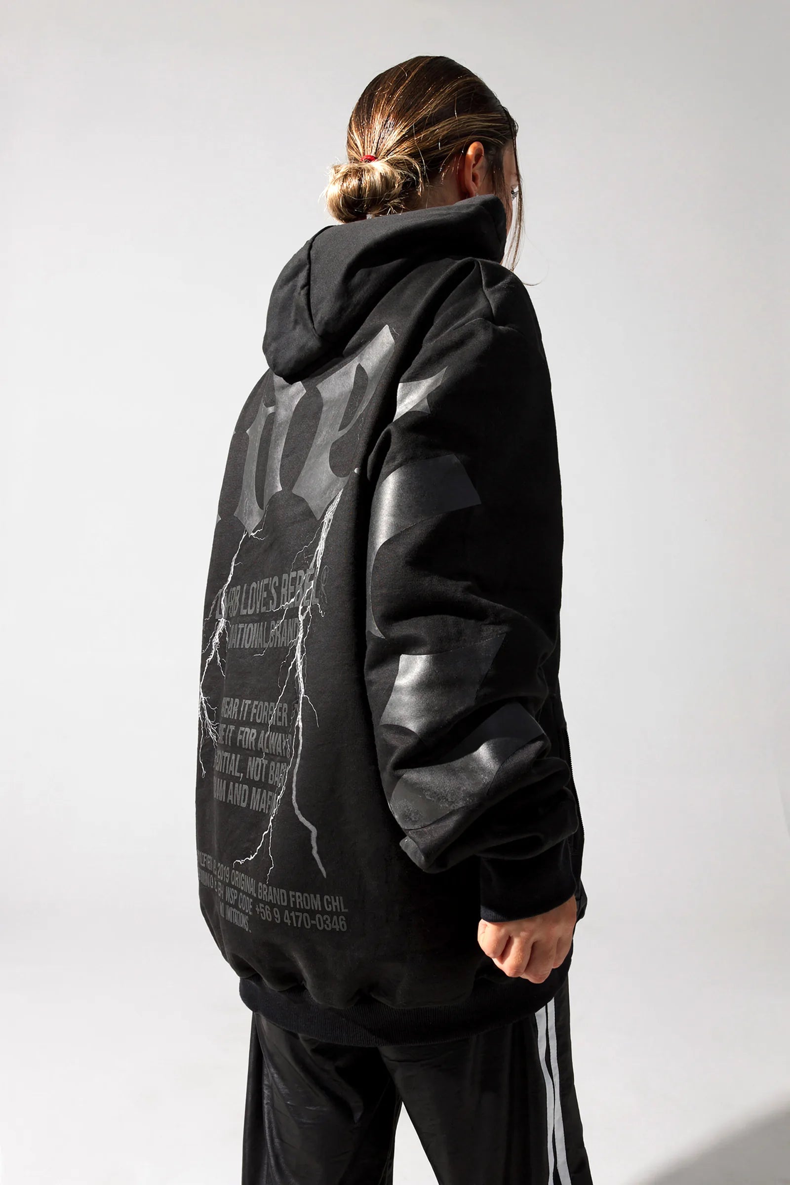 Polerón Hoodie Mafia Tendency Black in Black
