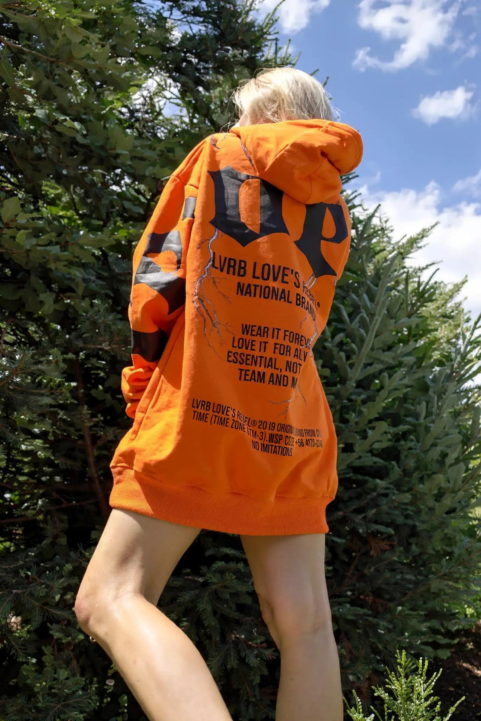 Polerón Hoodie Mafia Tendency Orange Black