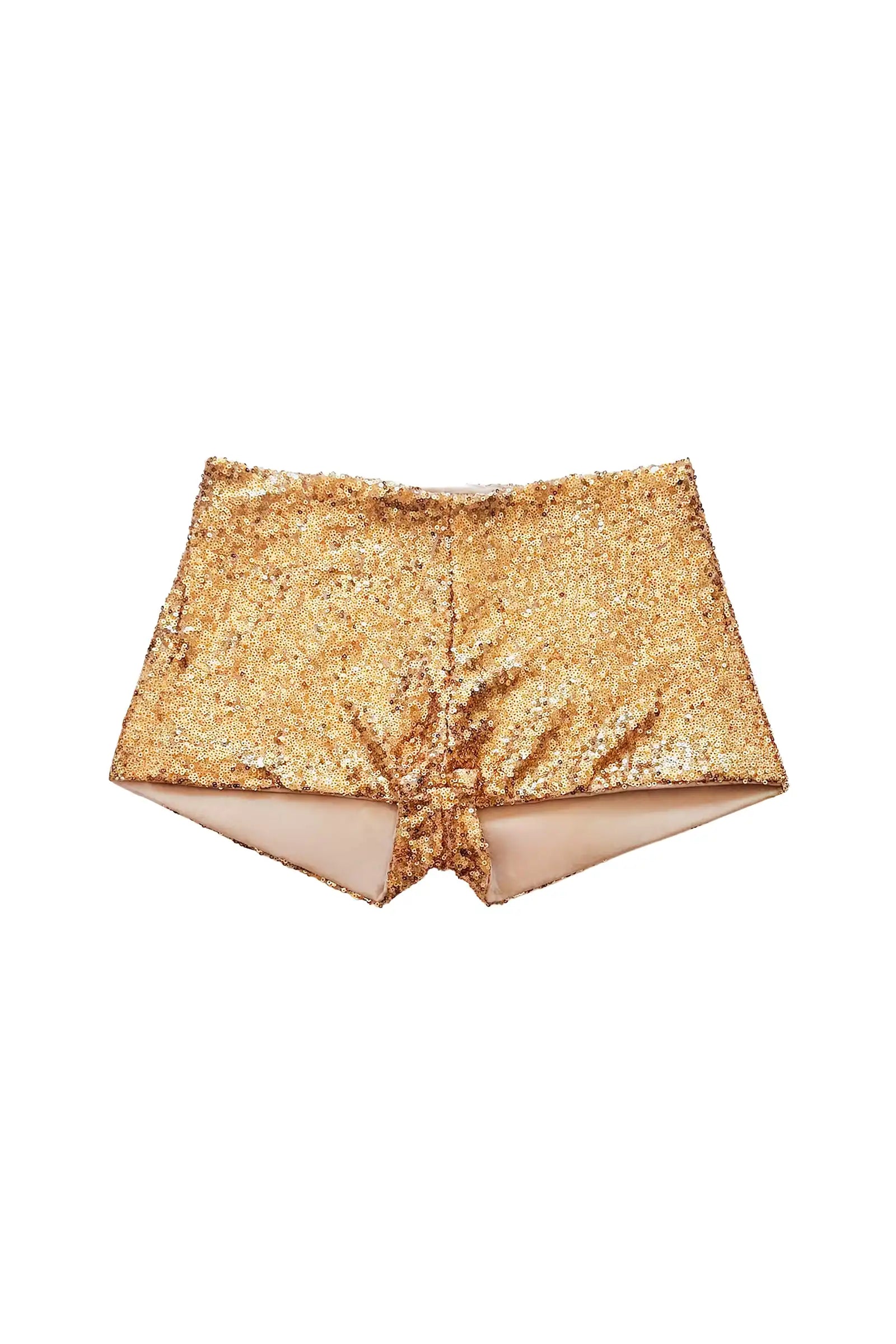 Micro Short Lentejuelas Golden