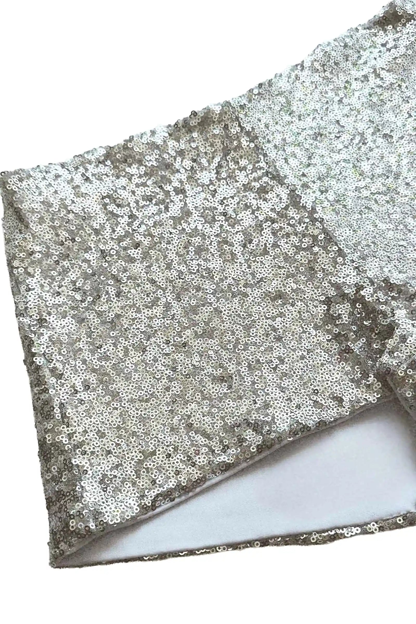 Micro Short Lentejuelas Silver