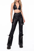 Pantalón Texas Ecocuero Black