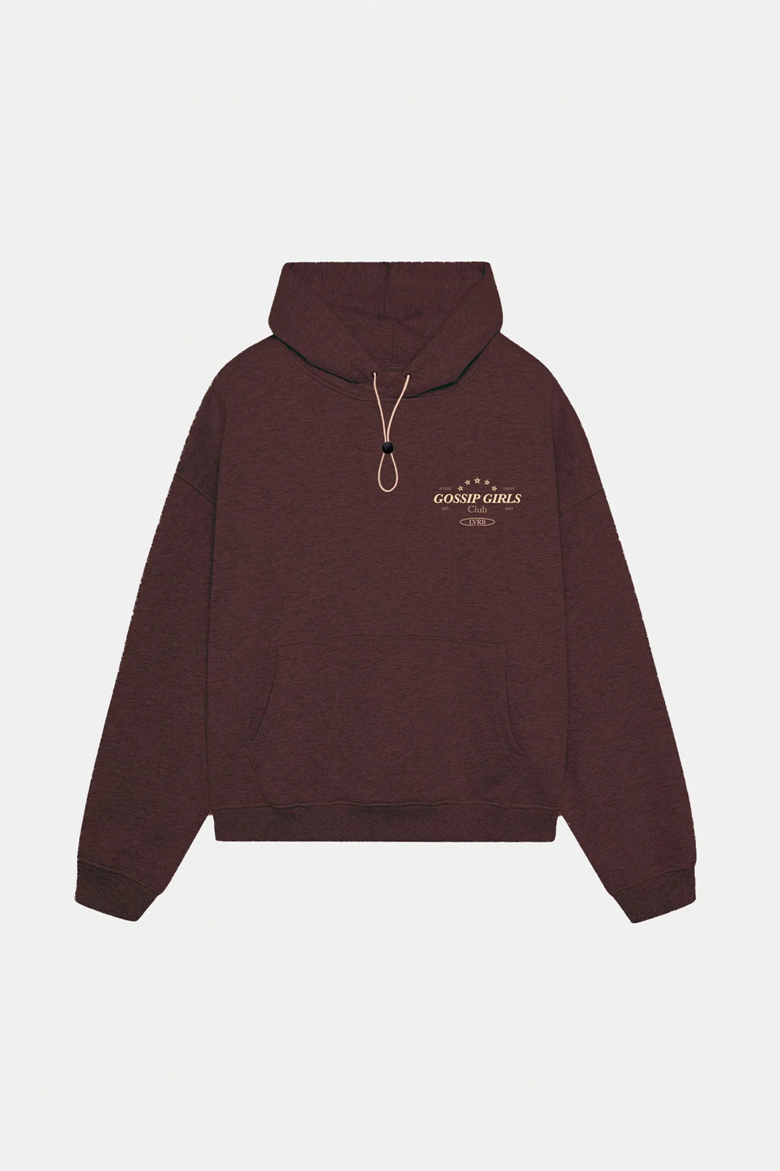 Polerón Hoodie Gossip Girls Mokka-Beige Boxy Fit