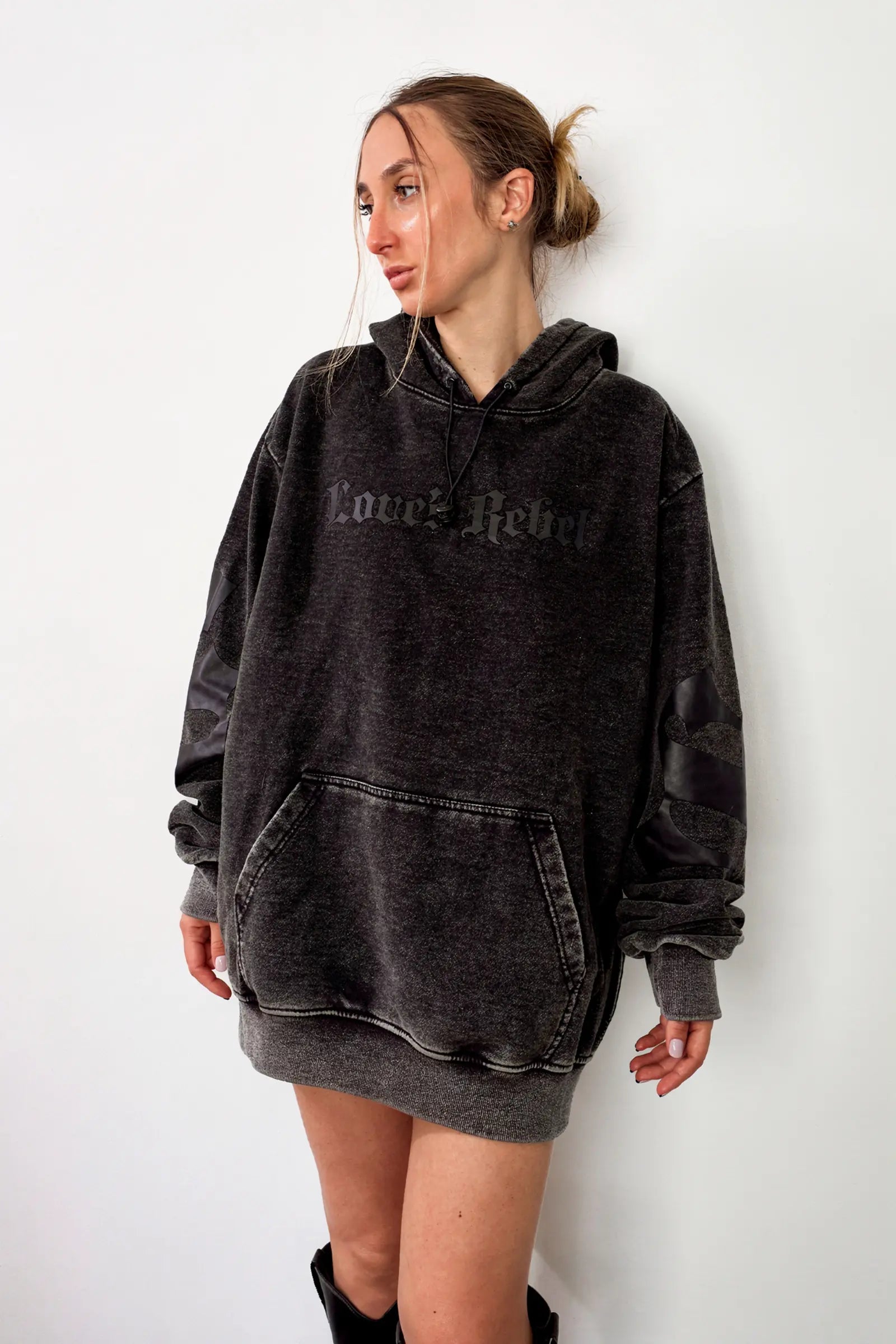Polerón Hoodie Mafia Tendency Destroyed Black