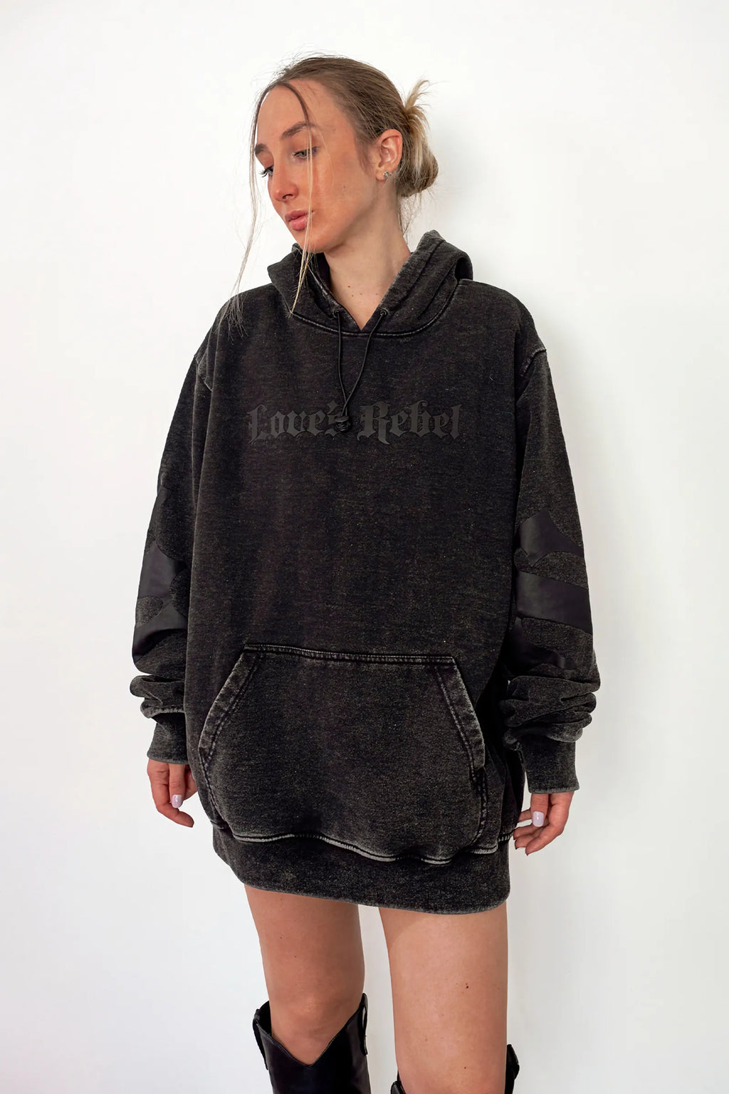 Polerón Hoodie Mafia Tendency Destroyed Black