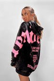 Polerón Hoodie Mafia Tendency Destroyed Fucsia
