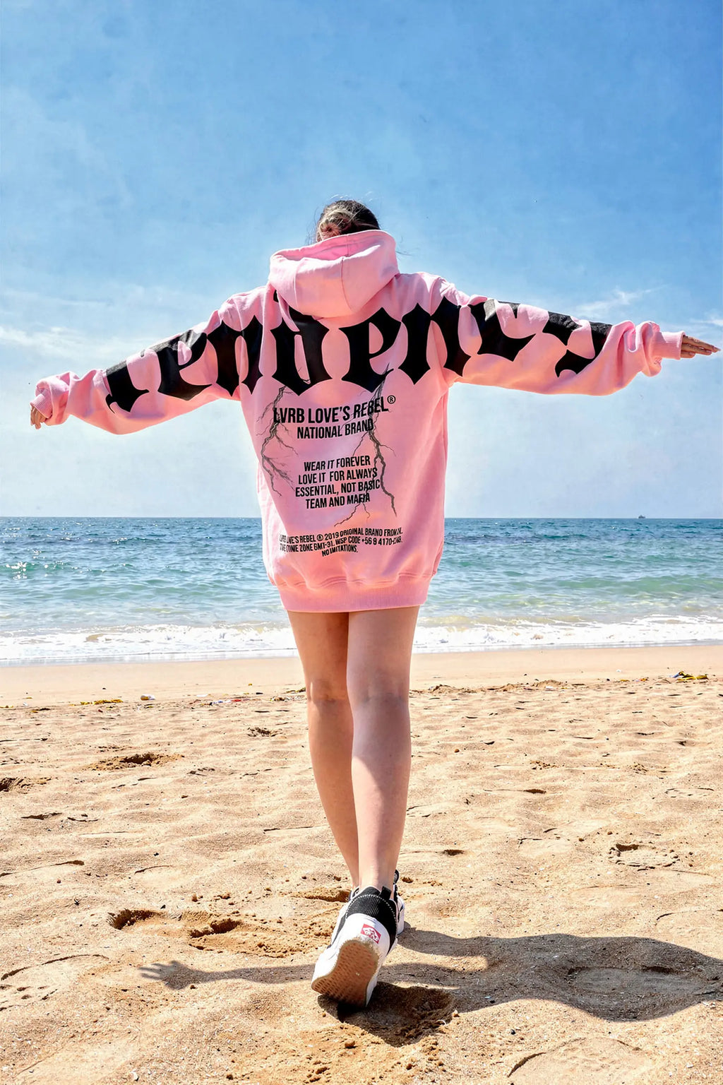 Polerón Hoodie Mafia Tendency Pink Black