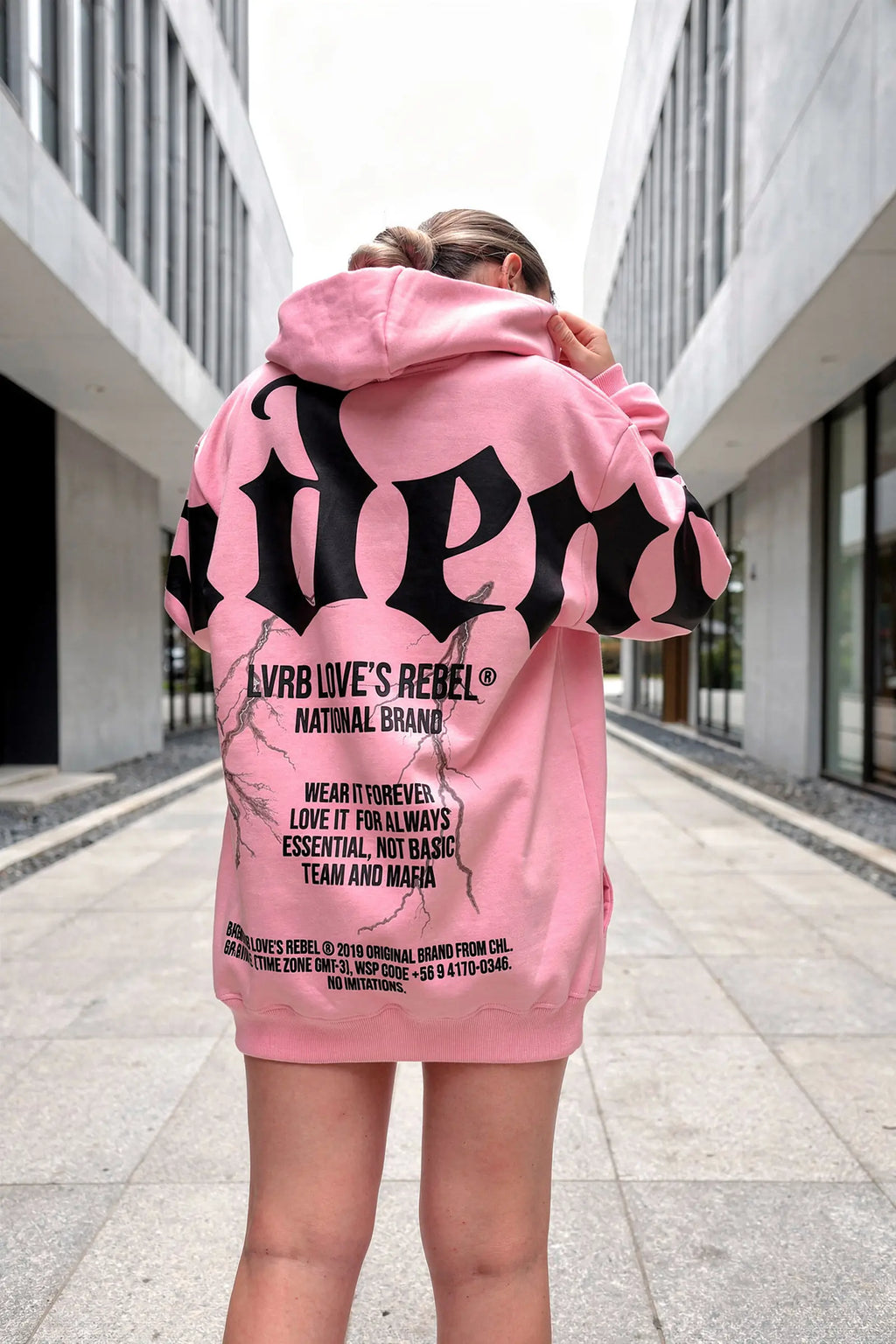 Polerón Hoodie Mafia Tendency Pink Black