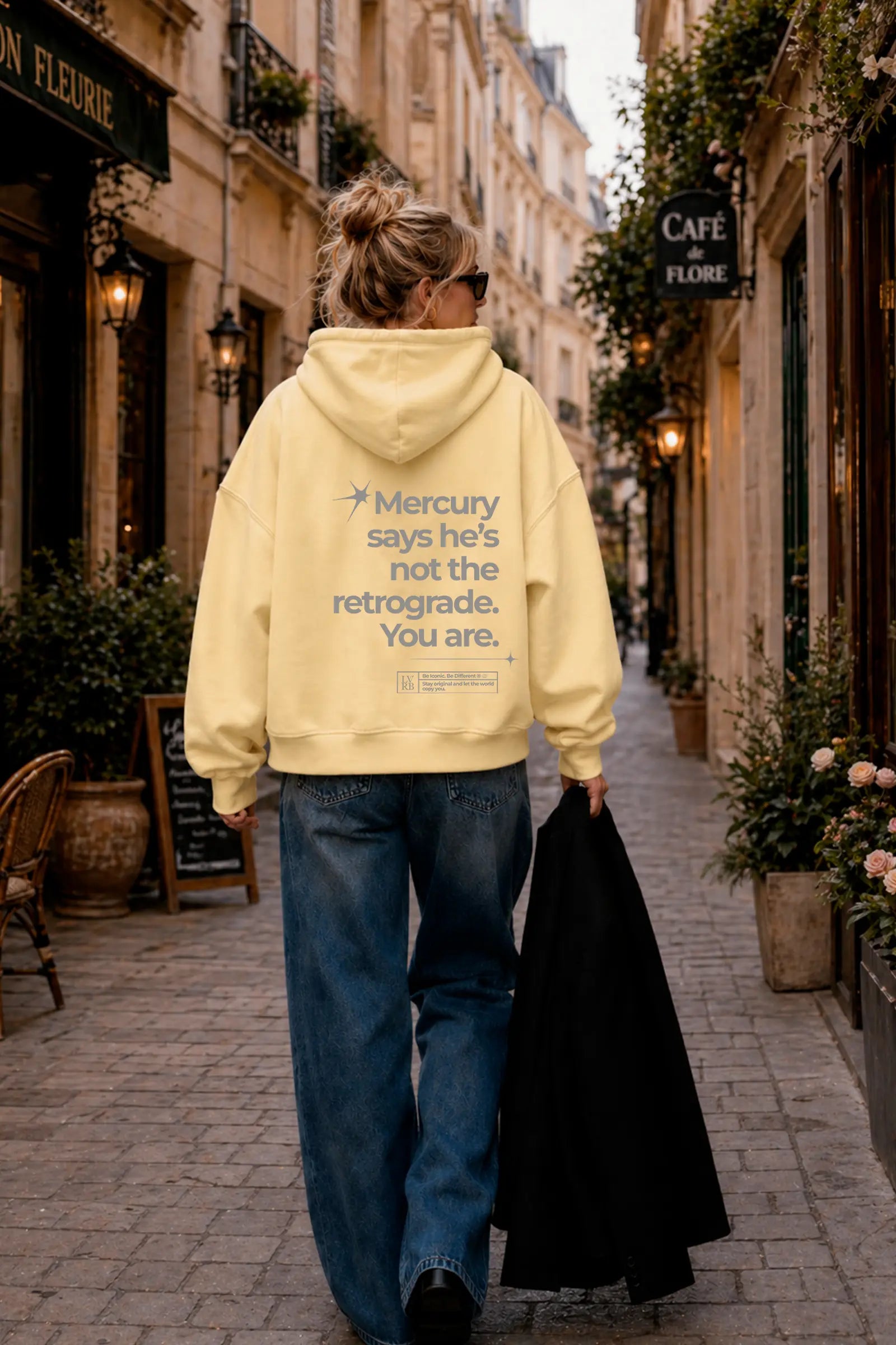 Polerón Hoodie Mercury Butter Grey Boxi Fit