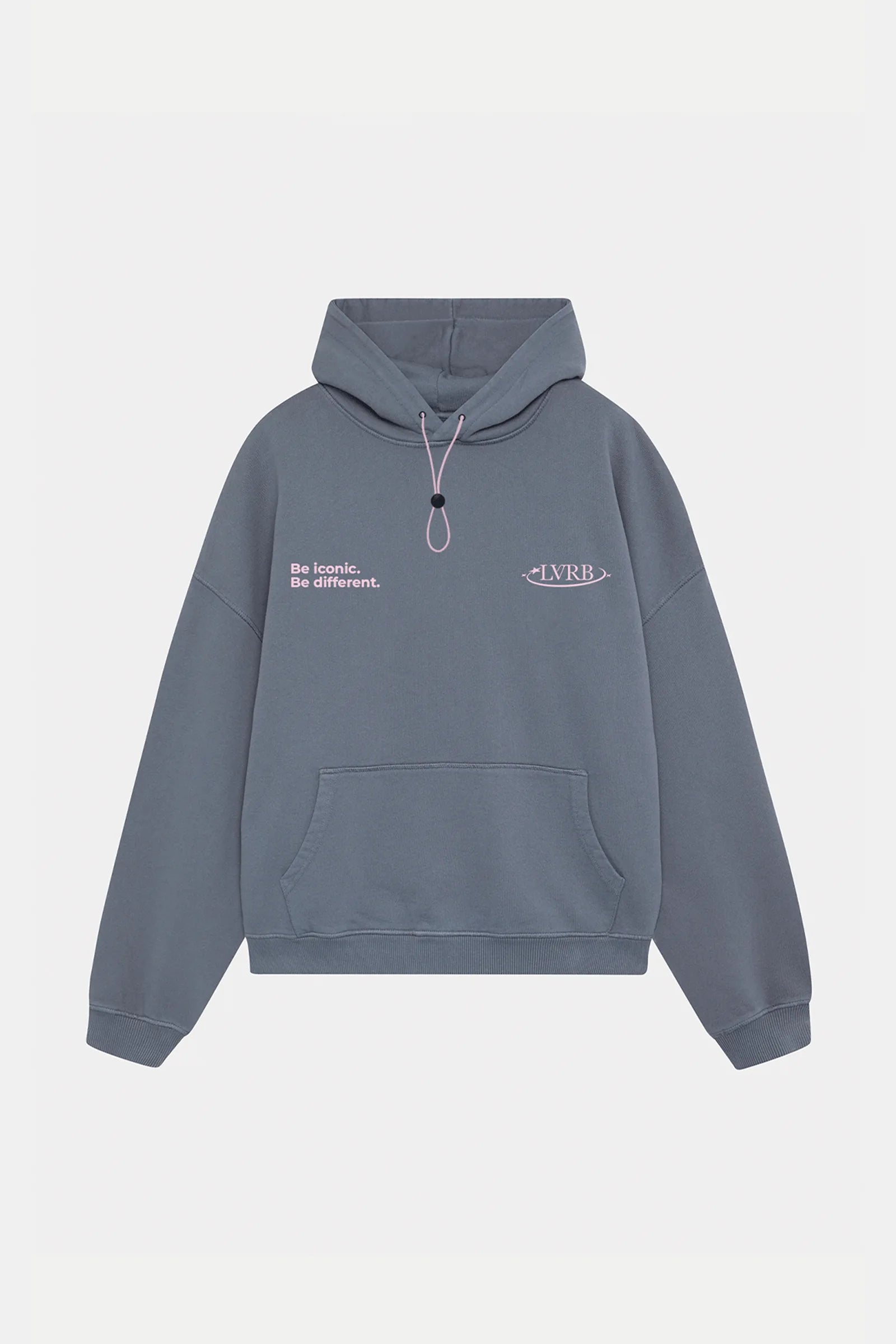 Polerón Hoodie Mercury Grey Pink Boxi Fit