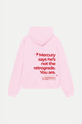 Polerón Hoodie Mercury Pink Red Boxi Fit