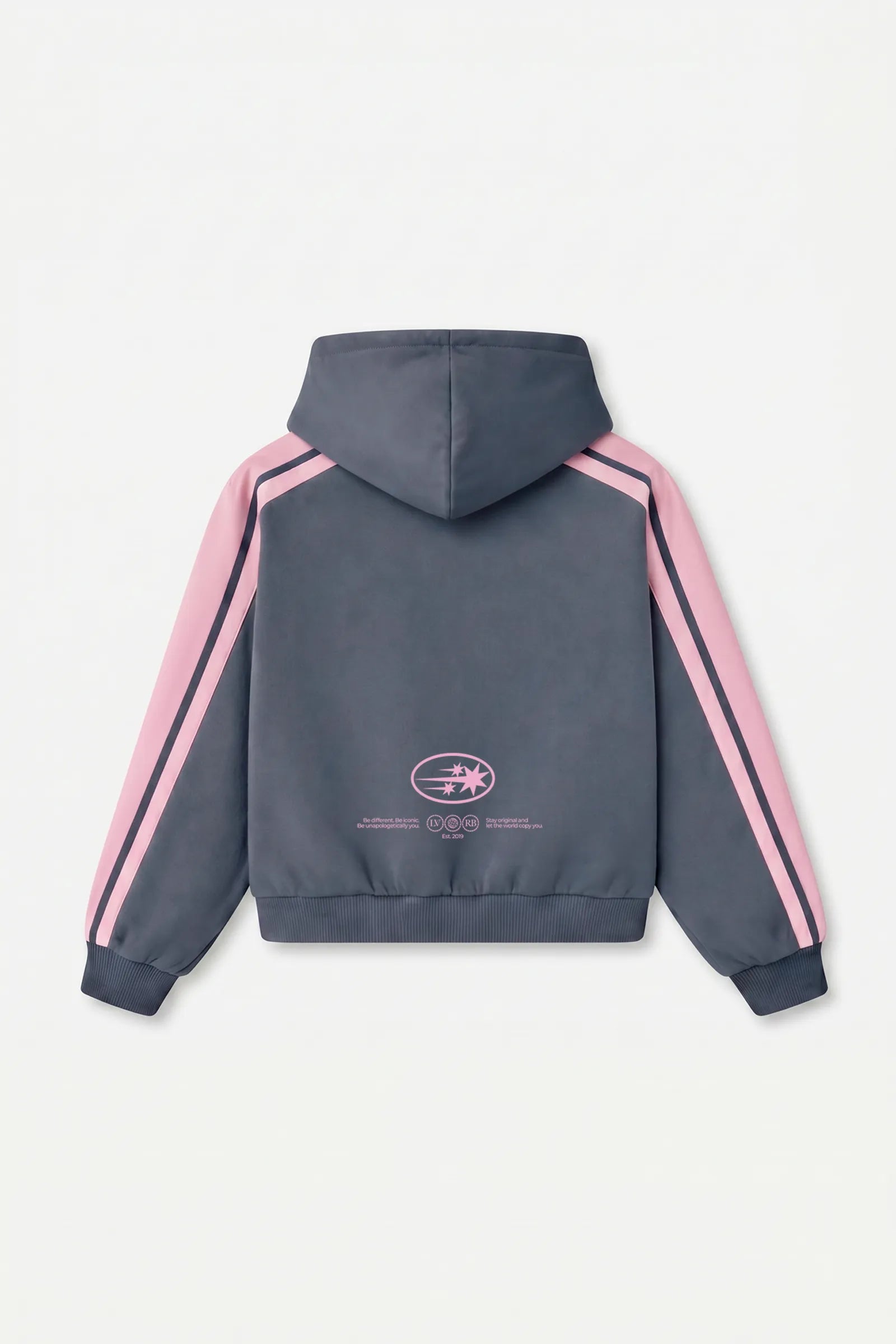 Polerón Hoodie Society Grey Pink