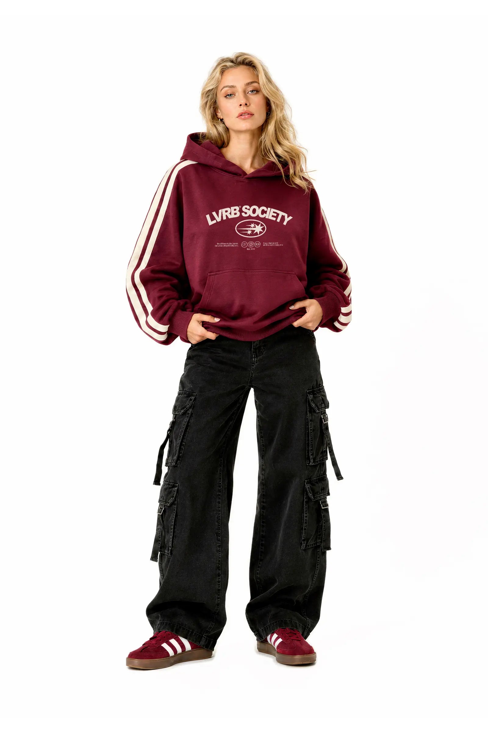 Polerón Hoodie Society Cherry