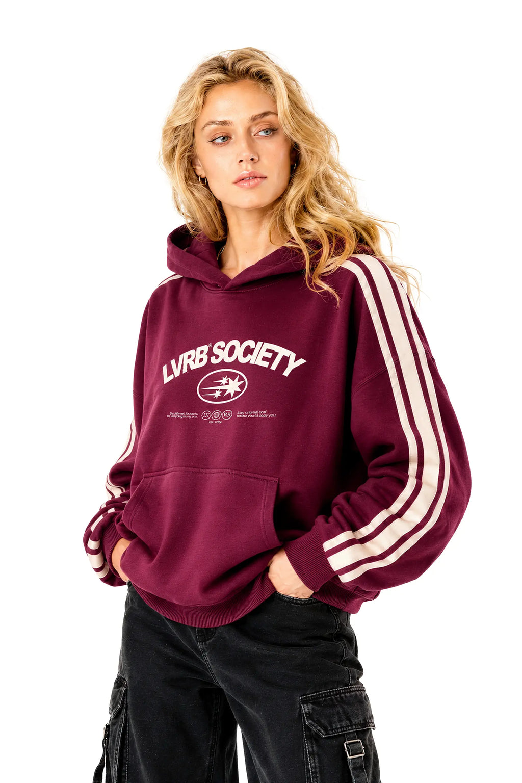 Polerón Hoodie Society Cherry