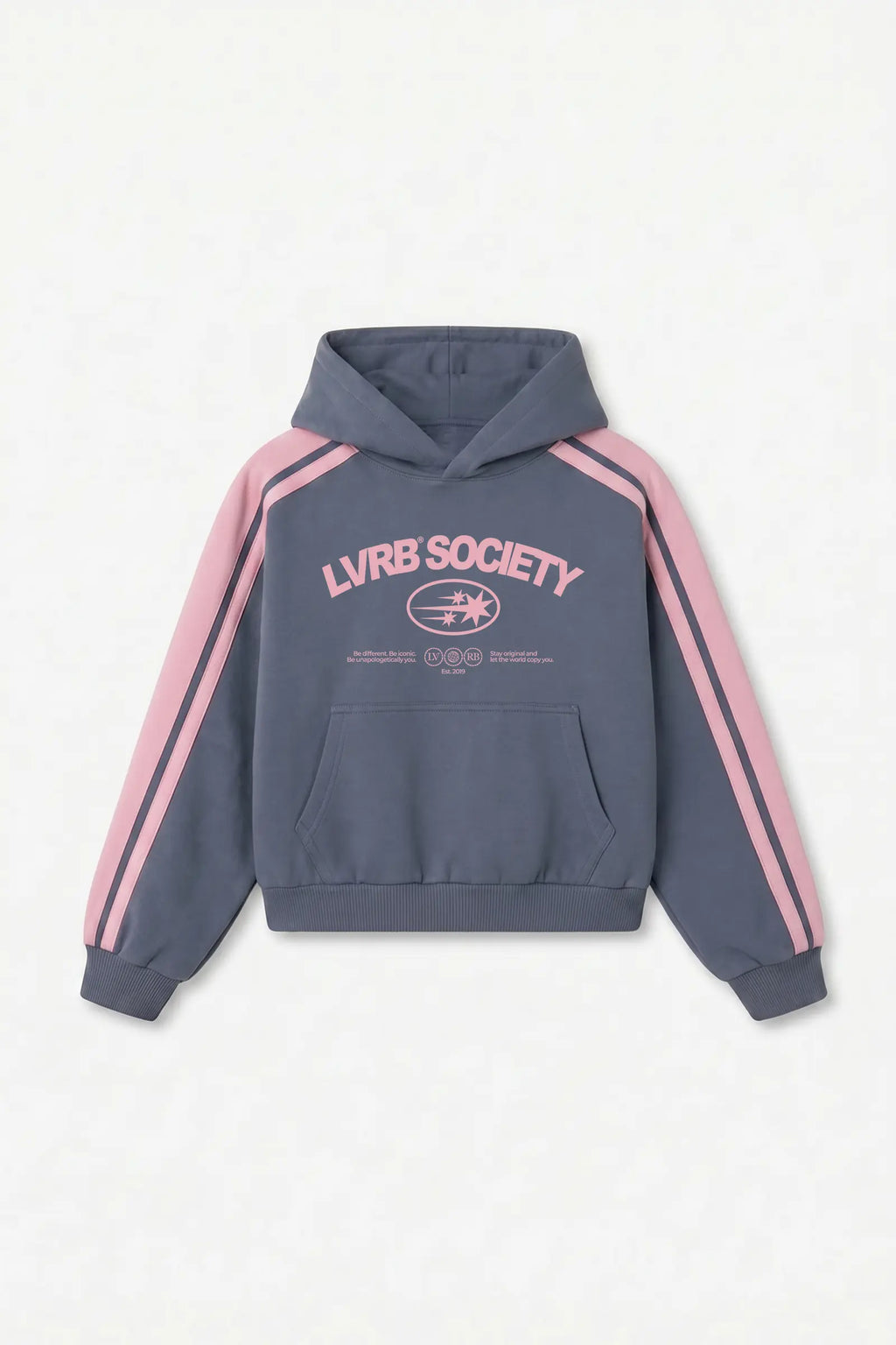 Polerón Hoodie Society Grey Pink
