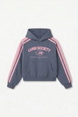 Polerón Hoodie Society Grey Pink