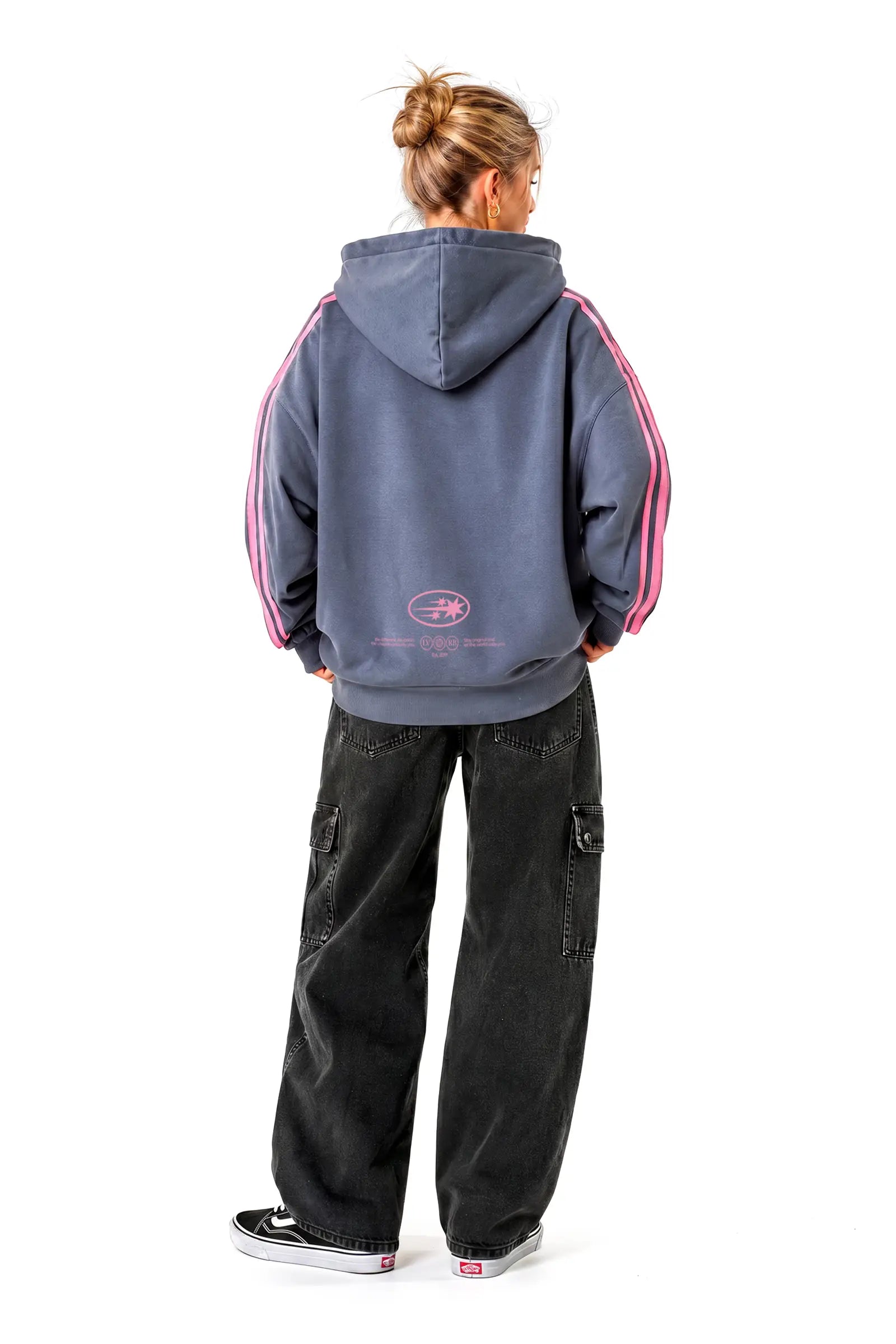 Polerón Hoodie Society Grey Pink